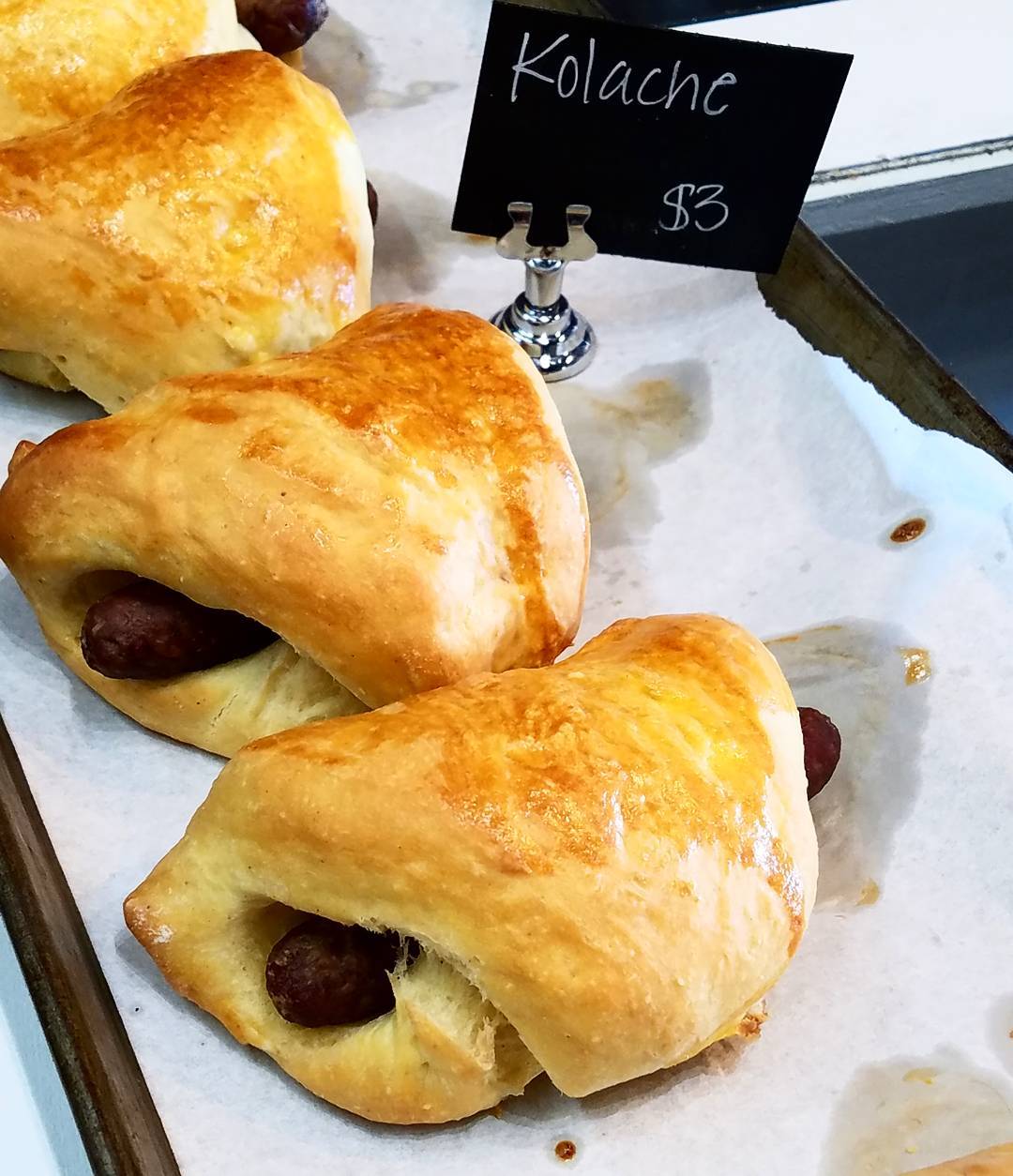 Kolaches…the Real Deal…hand made with real Okie Smoked Sausage from @nativemeatco @bellekitchenokc @bellekitchendd #eats