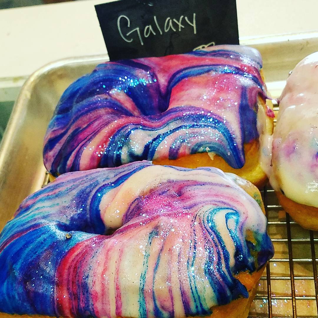 Galaxy Glazed today!!! @bellekitchenokc #doughnut #glitter #galaxy #doughnuts #donut #donuts #okc #fresh #real #handmade #eeeeeats #f52grams #instagram #warm #bonappetit #buzzfeed #travelchannel #keepitlocalok #zagat #bellekitchen #saveur #food #foodie #insta #pic #pretty #instagood #beautiful